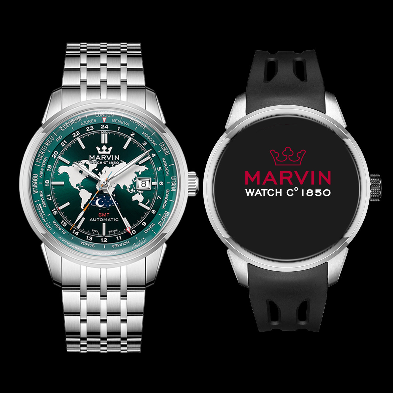 Origin World Map GMT Automatic x Huawei Smart Movement