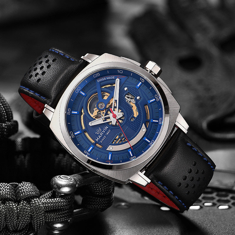 Malton Cushion Mechanical Armor Skeleton Watch