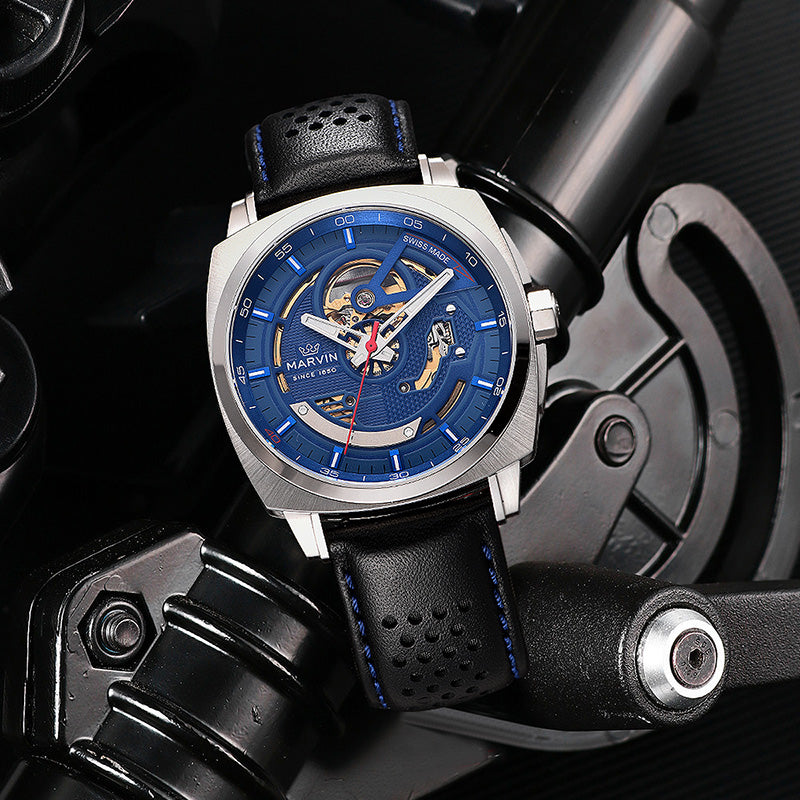 Malton Cushion Mechanical Armor Skeleton Watch