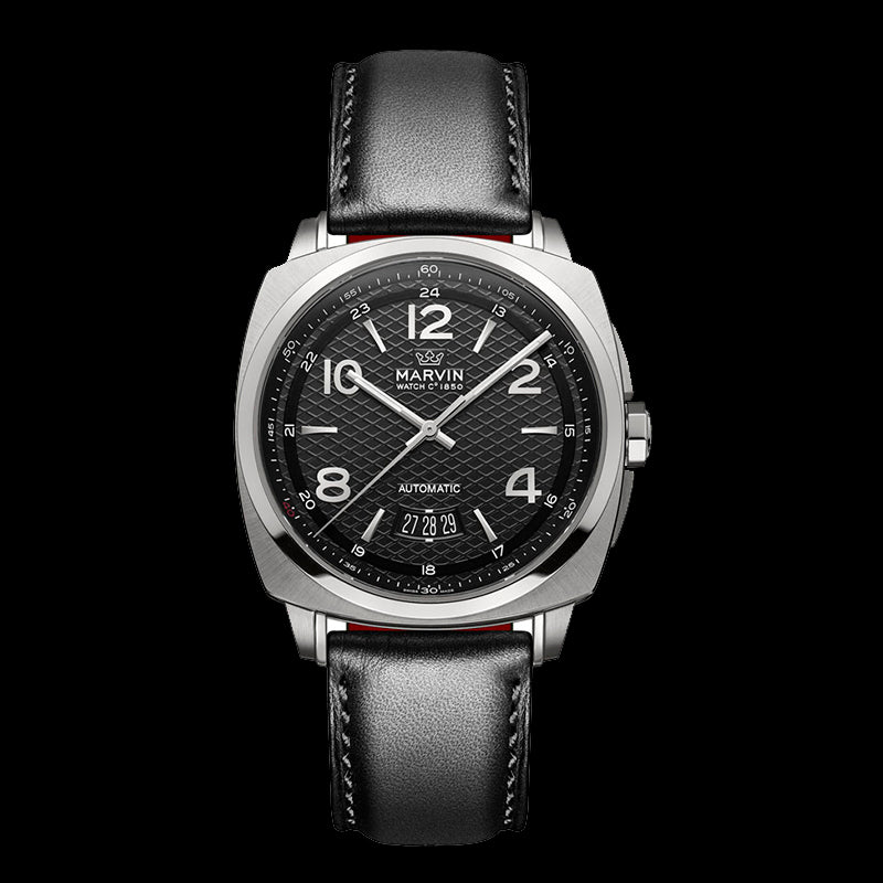 Malton Cushion Black Scale Automatic Watch