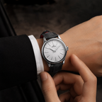 Malton Round Leather Dress Watch