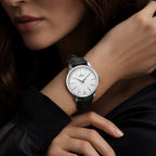Malton Round Leather Dress Watch