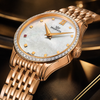 Malton Round Diamond-Set PVD Rose Gold