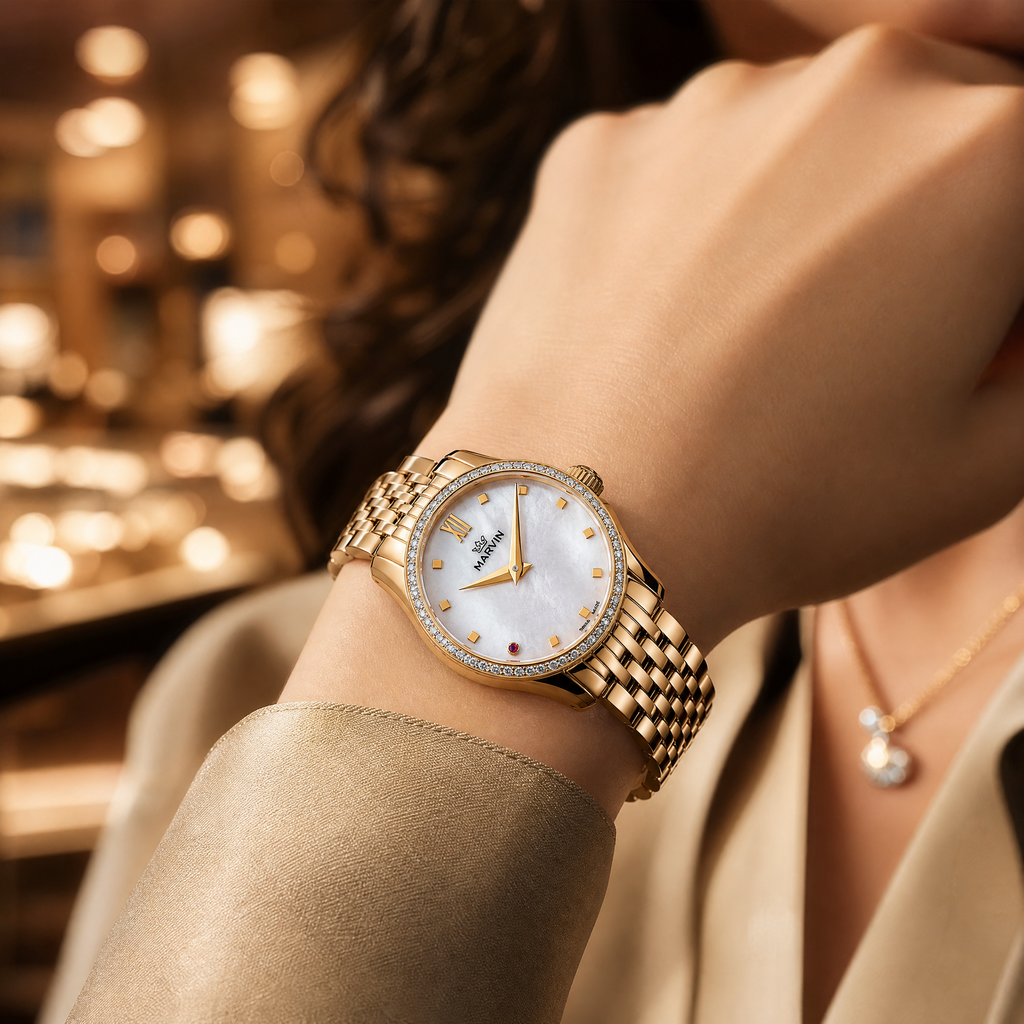 Malton Round Diamond-Set PVD Rose Gold