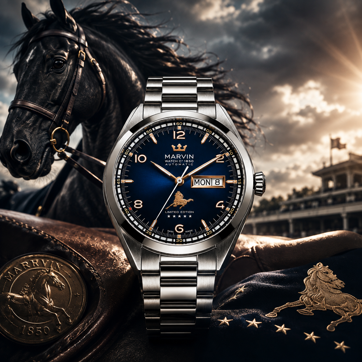Freedom Blue Galloping Horse Limited Edition