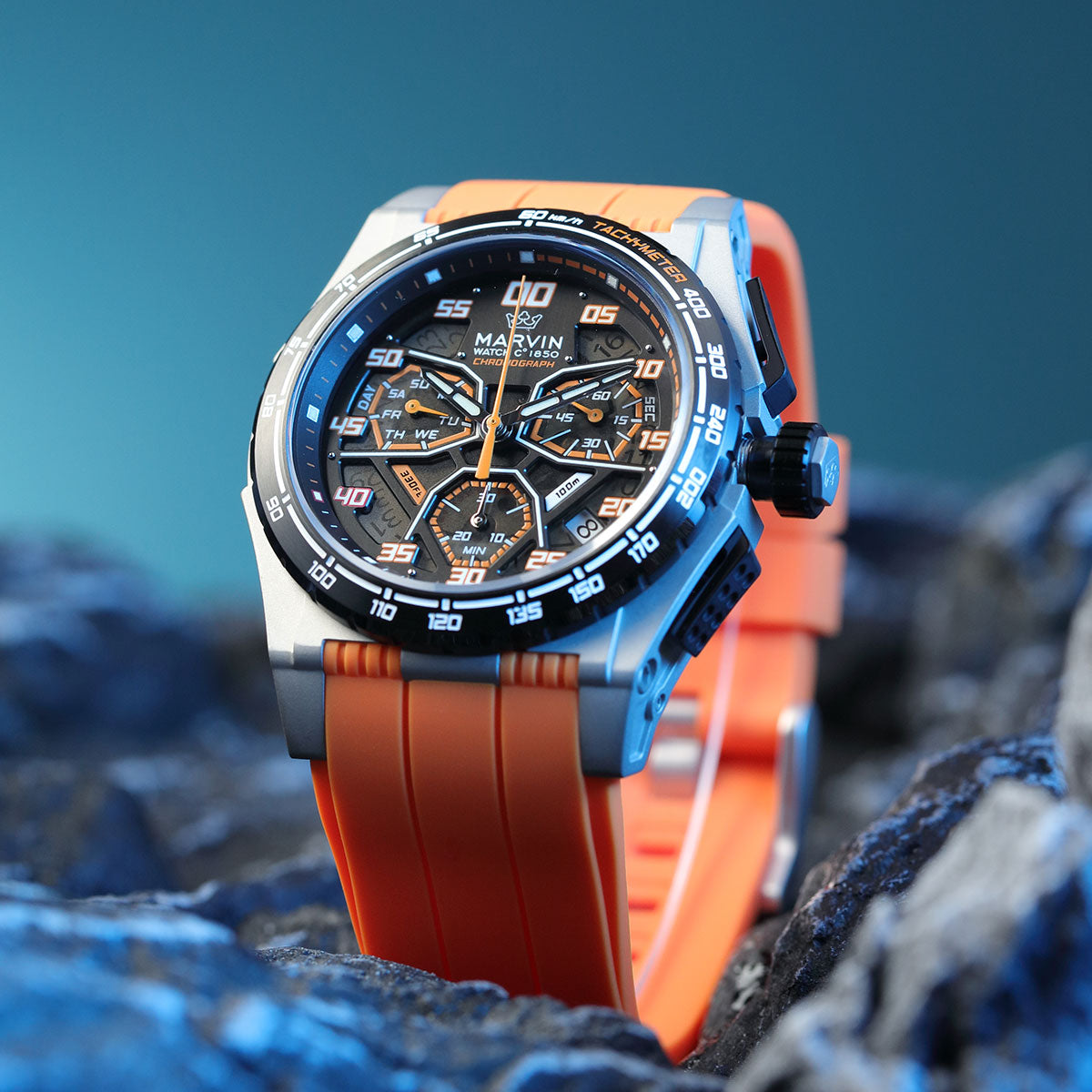 EVO Swiss Quartz Movement Racing Elements Yellow