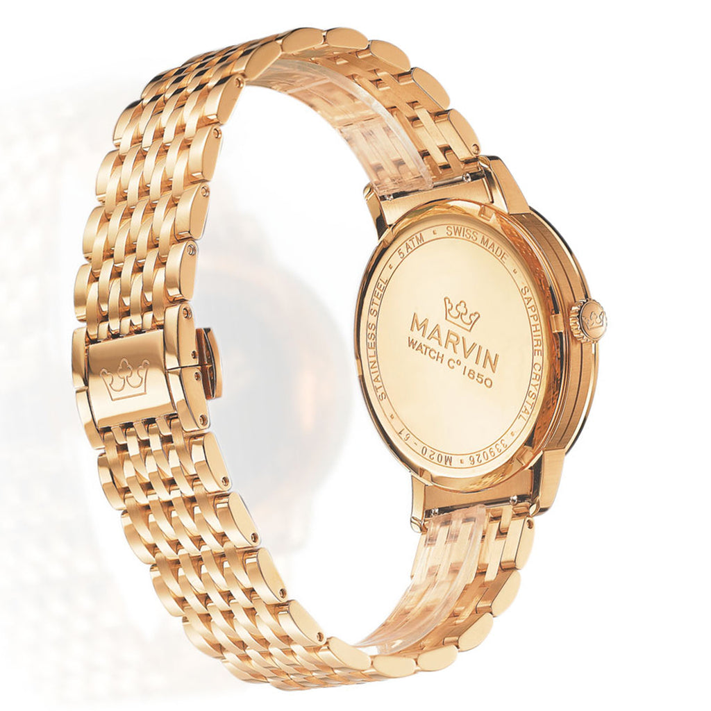 Malton Round Diamond-Set PVD Rose Gold
