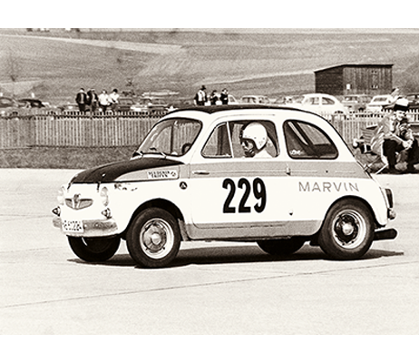 Historic Marvin-sponsored racing car number 229
