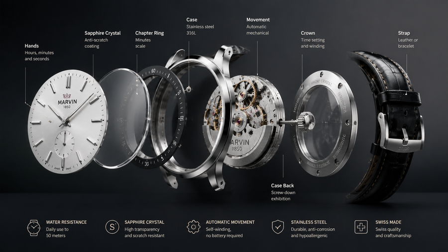 Watch anatomy parts of a watch?