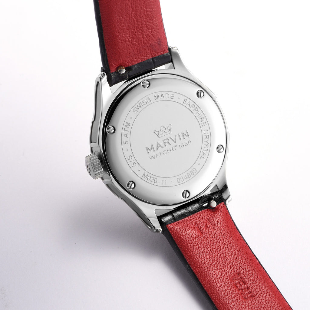 Malton Round Leather Dress Watch
