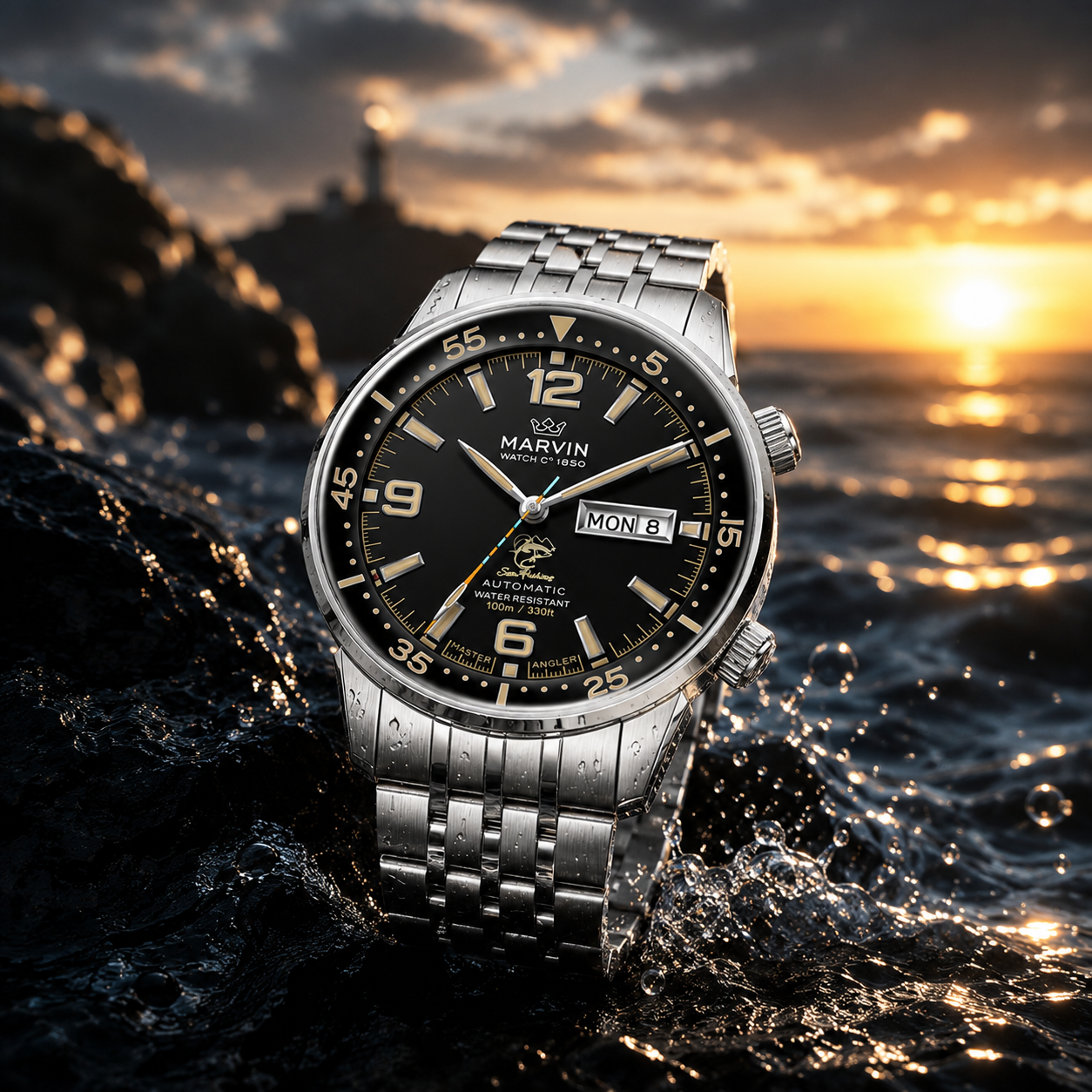 Marvin Malton Master Angler Automatic Day-Date