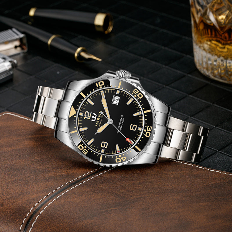 Diver Automatic Black Dial Stainless Steel Watch
