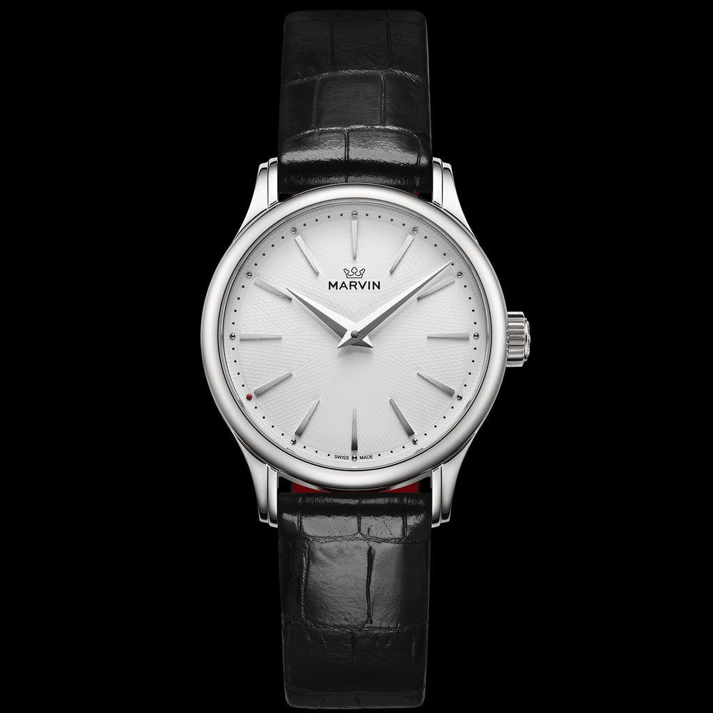 Malton Round Leather Dress Watch