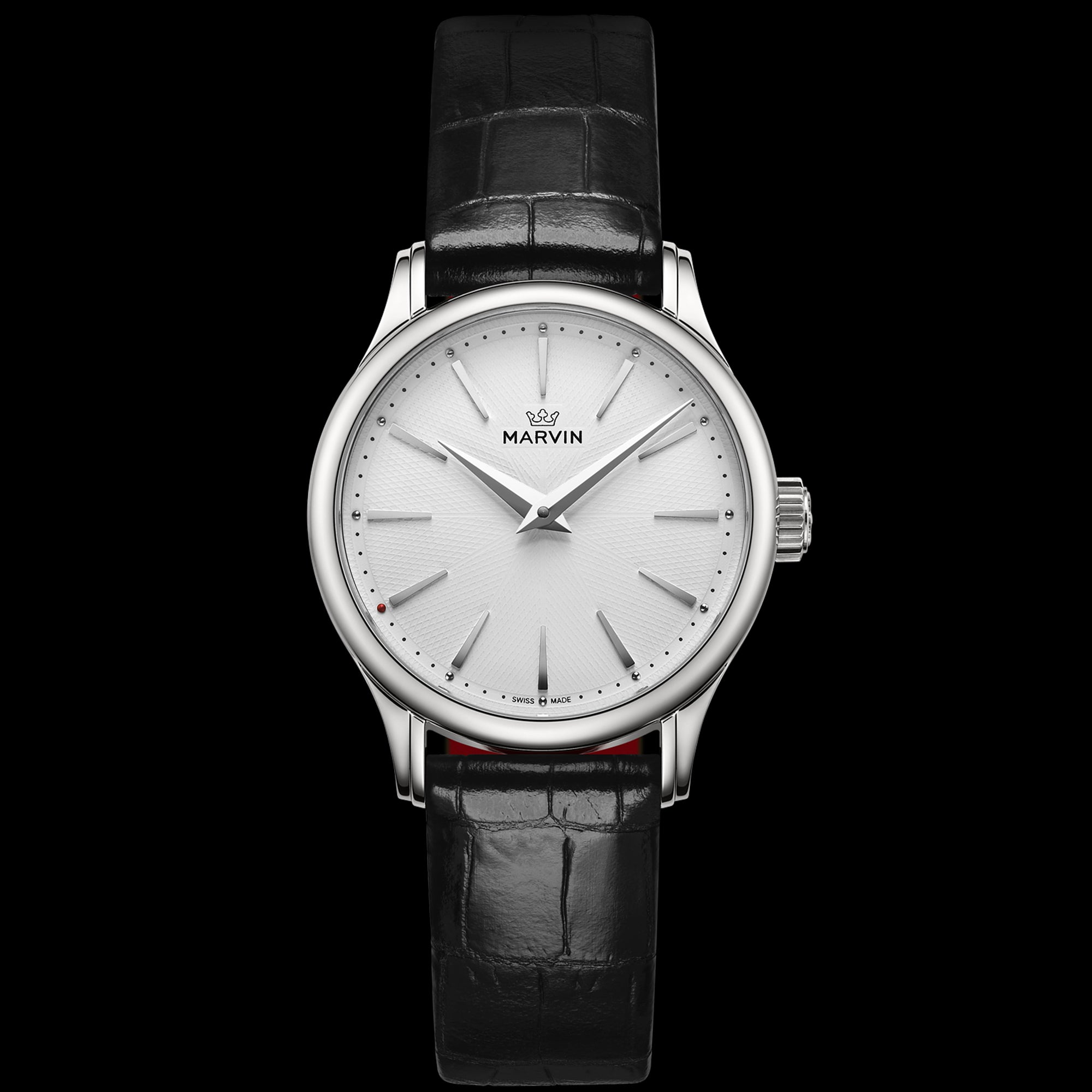 Malton Round Leather Dress Watch
