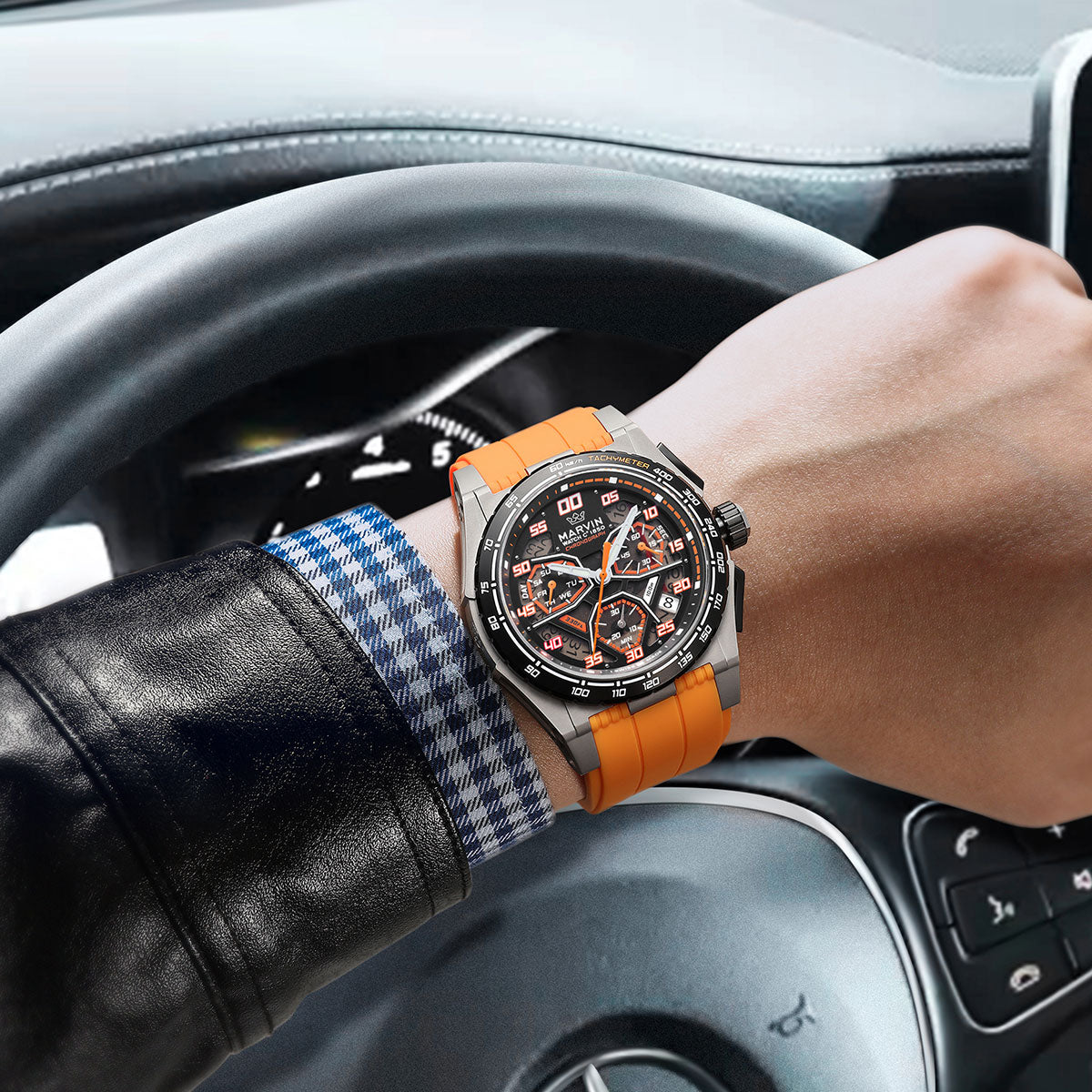 EVO Swiss Quartz Movement Racing Elements Yellow