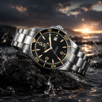 Diver Automatic Black Dial Stainless Steel Watch