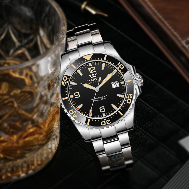 Diver Automatic Black Dial Stainless Steel Watch