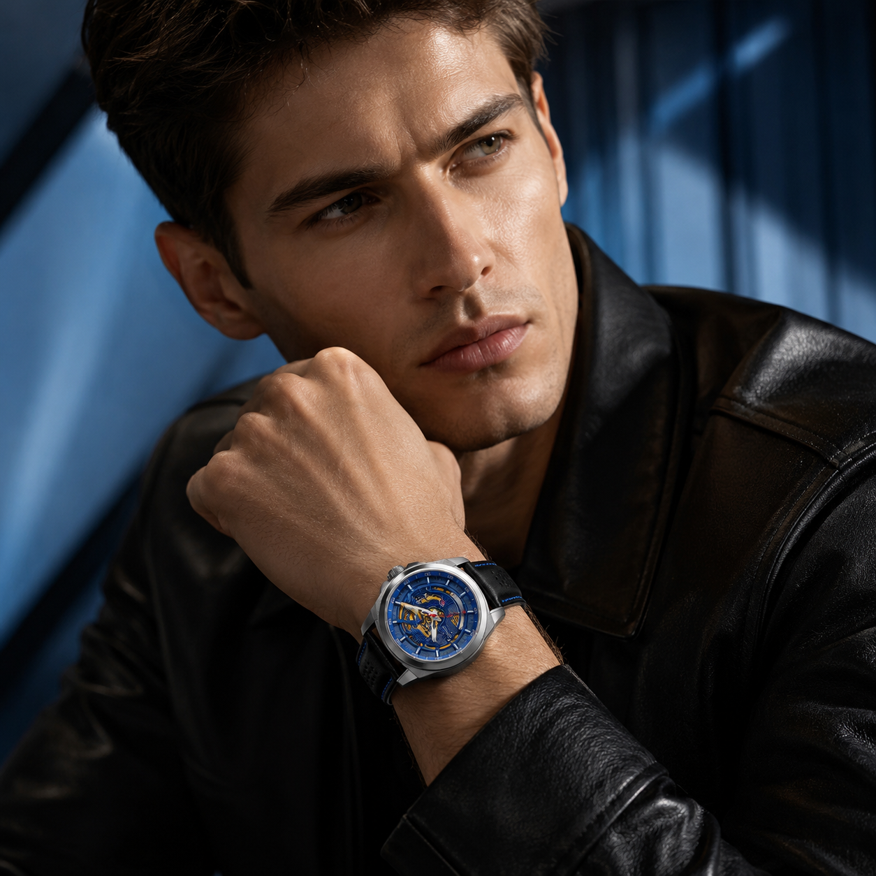 Malton Cushion Mechanical Armor Skeleton Watch