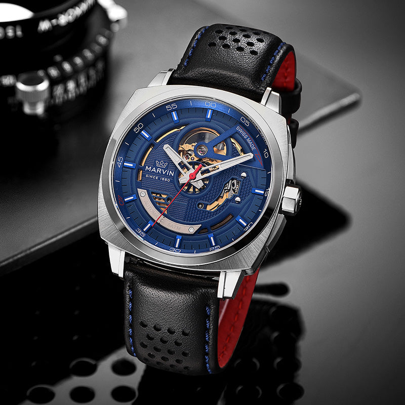 Malton Cushion Mechanical Armor Skeleton Watch