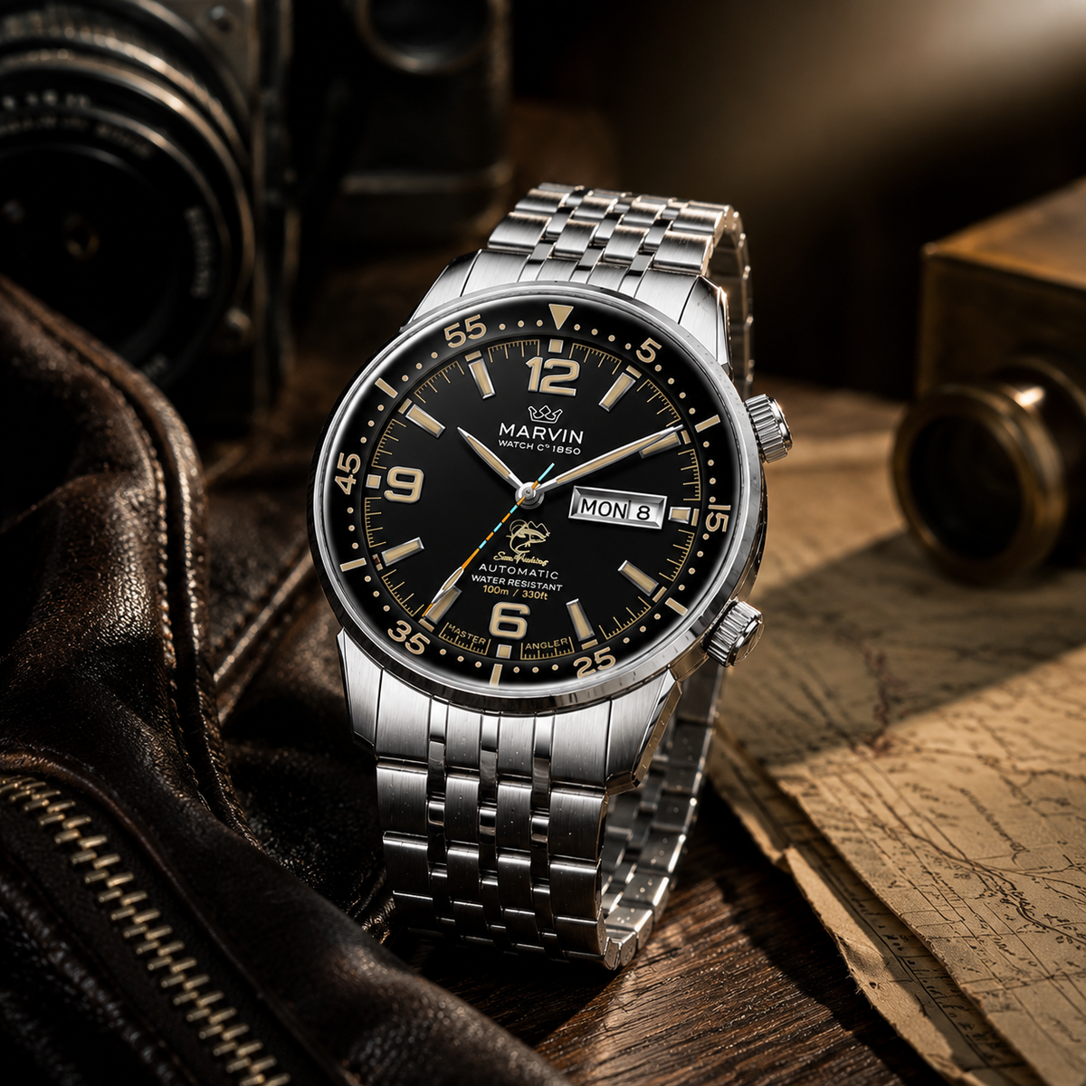 Marvin Malton Master Angler Automatic Day-Date