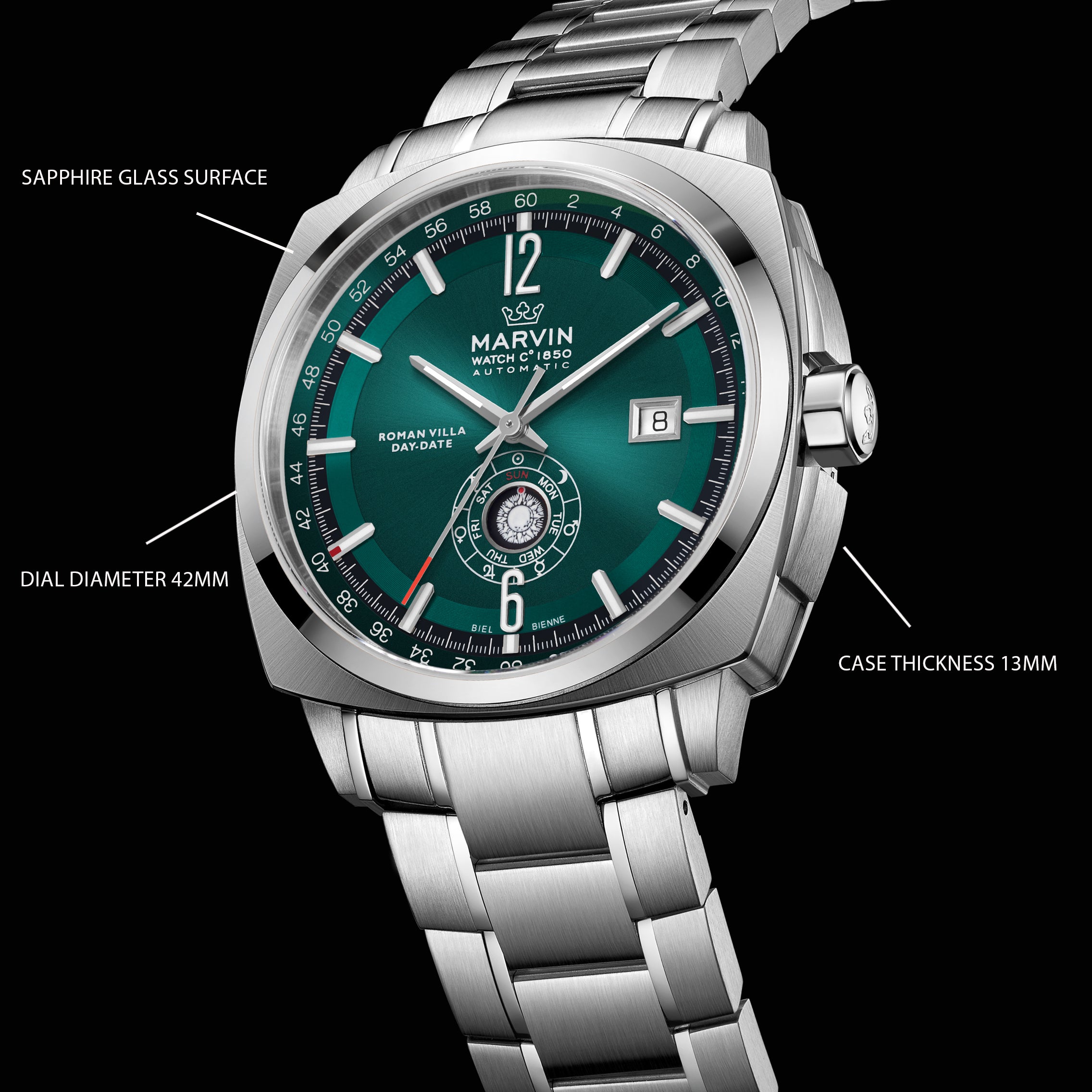 Malton Cushion Day-Date Automatic