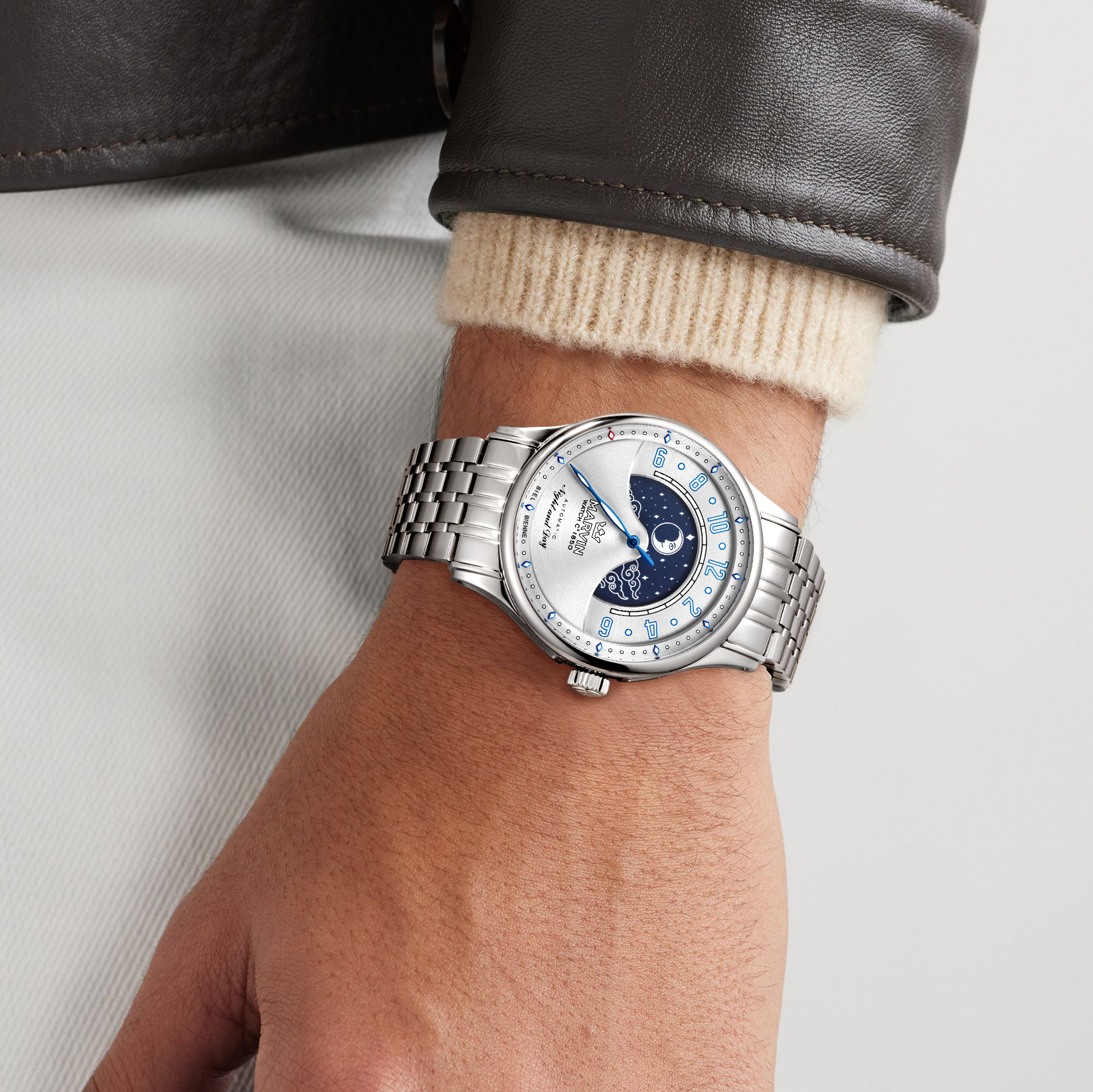Malton Round "Mysterious Time" Automatic Moonphase