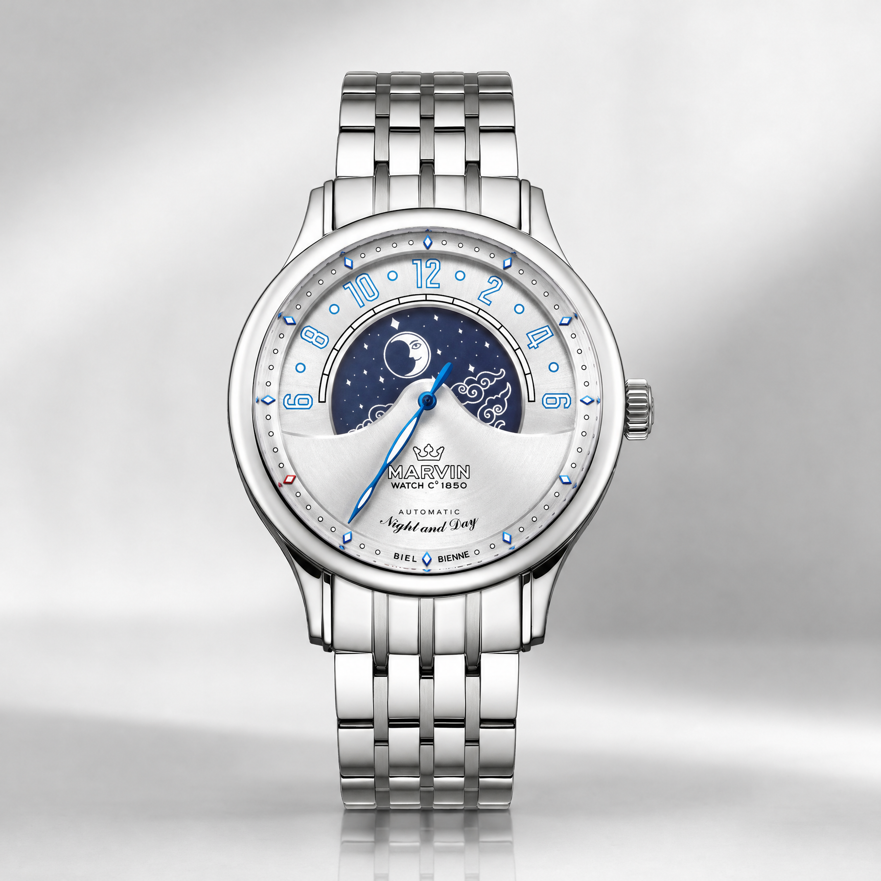 Malton Round "Mysterious Time" Automatic Moonphase