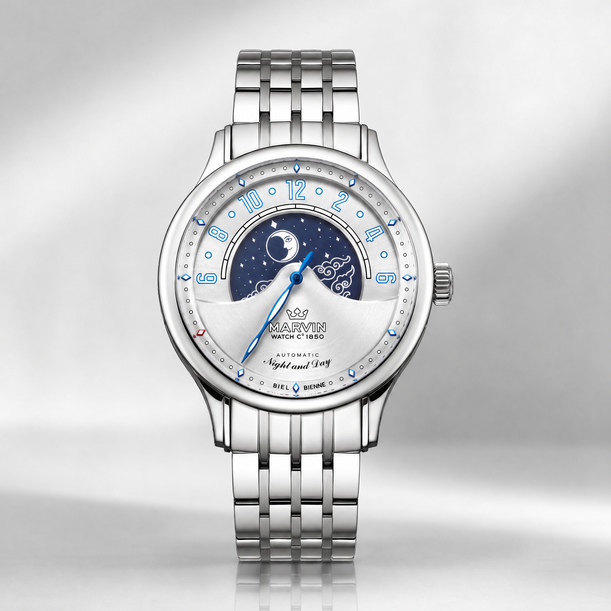 Malton Round "Mysterious Time" Automatic Moonphase