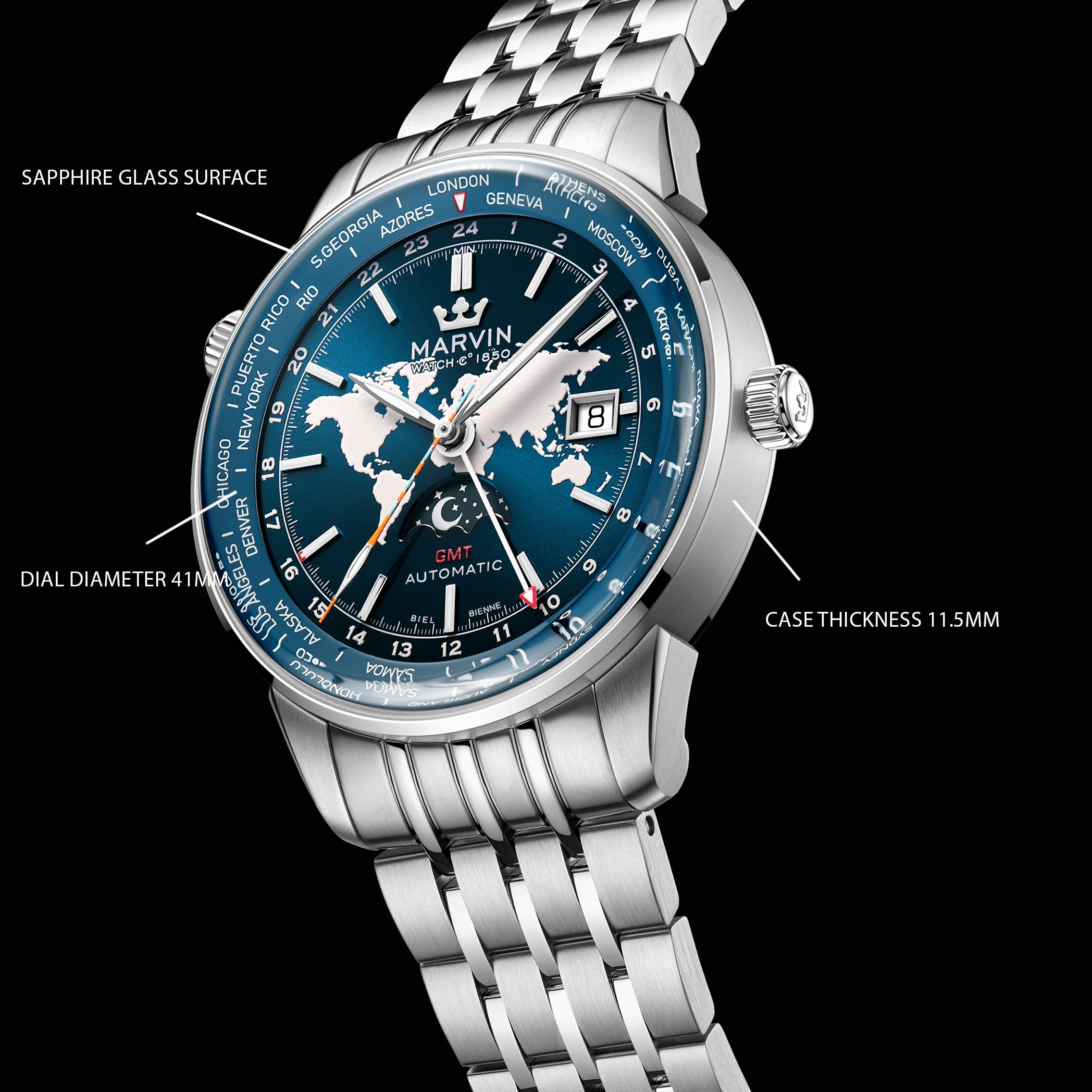 Origin World Map GMT Automatic