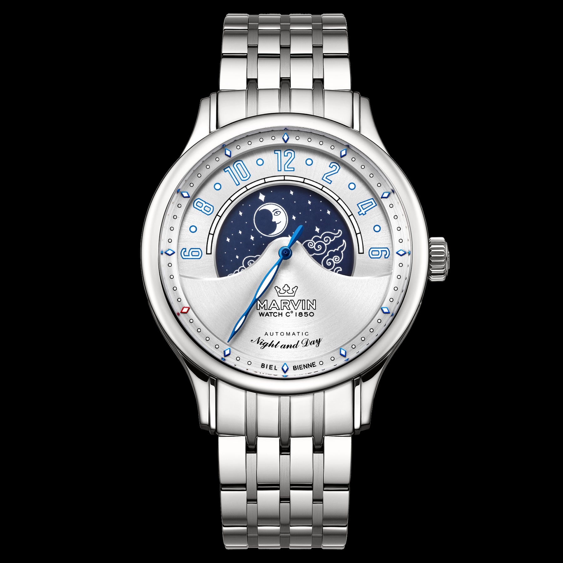 Malton Round "Mysterious Time" Automatic Moonphase
