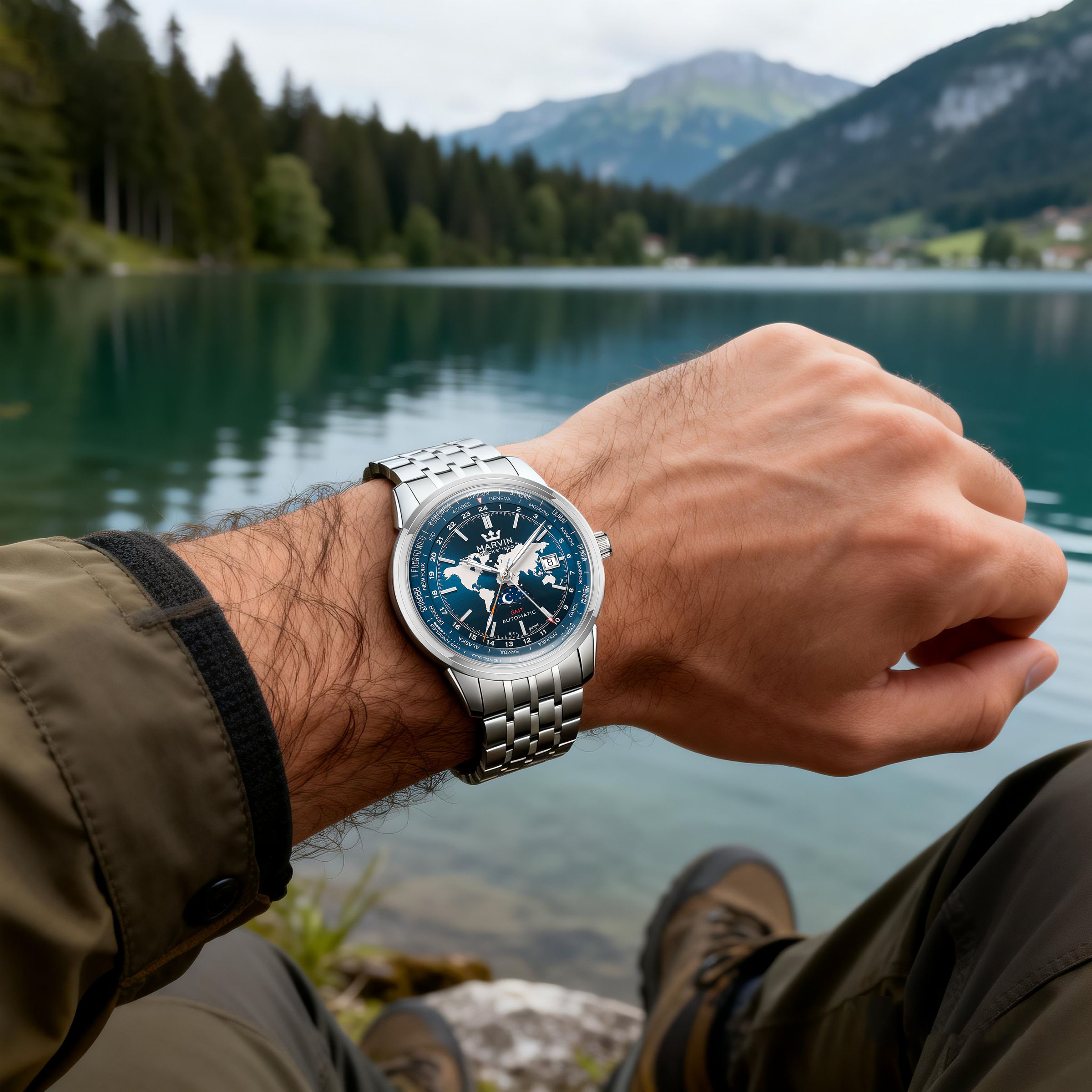 Origin World Map GMT Automatic x Huawei Smart Movement