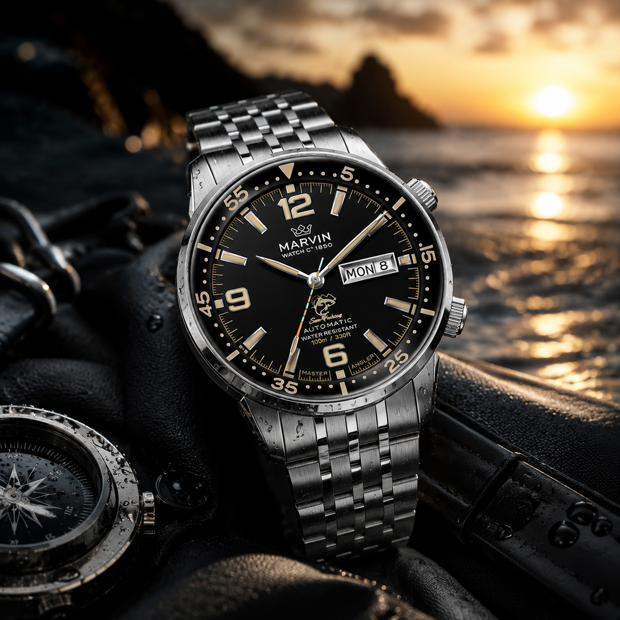 Marvin Malton Master Angler Automatic Day-Date