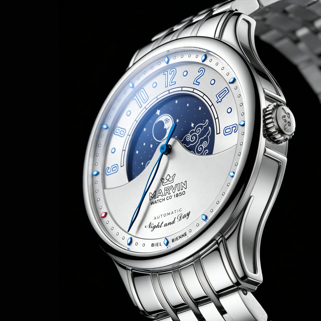 Malton Round "Mysterious Time" Automatic Moonphase