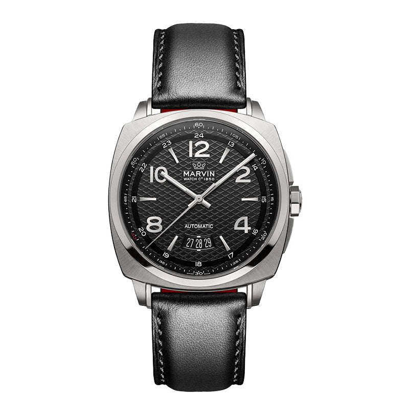 Malton Cushion Black Scale Automatic Watch