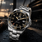 Diver Automatic Black Dial Stainless Steel Watch