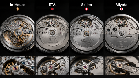 Watch Movements Explained: In-House, ETA, Sellita, Miyota, and More