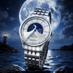 Malton Round "Mysterious Time" Automatic Moonphase