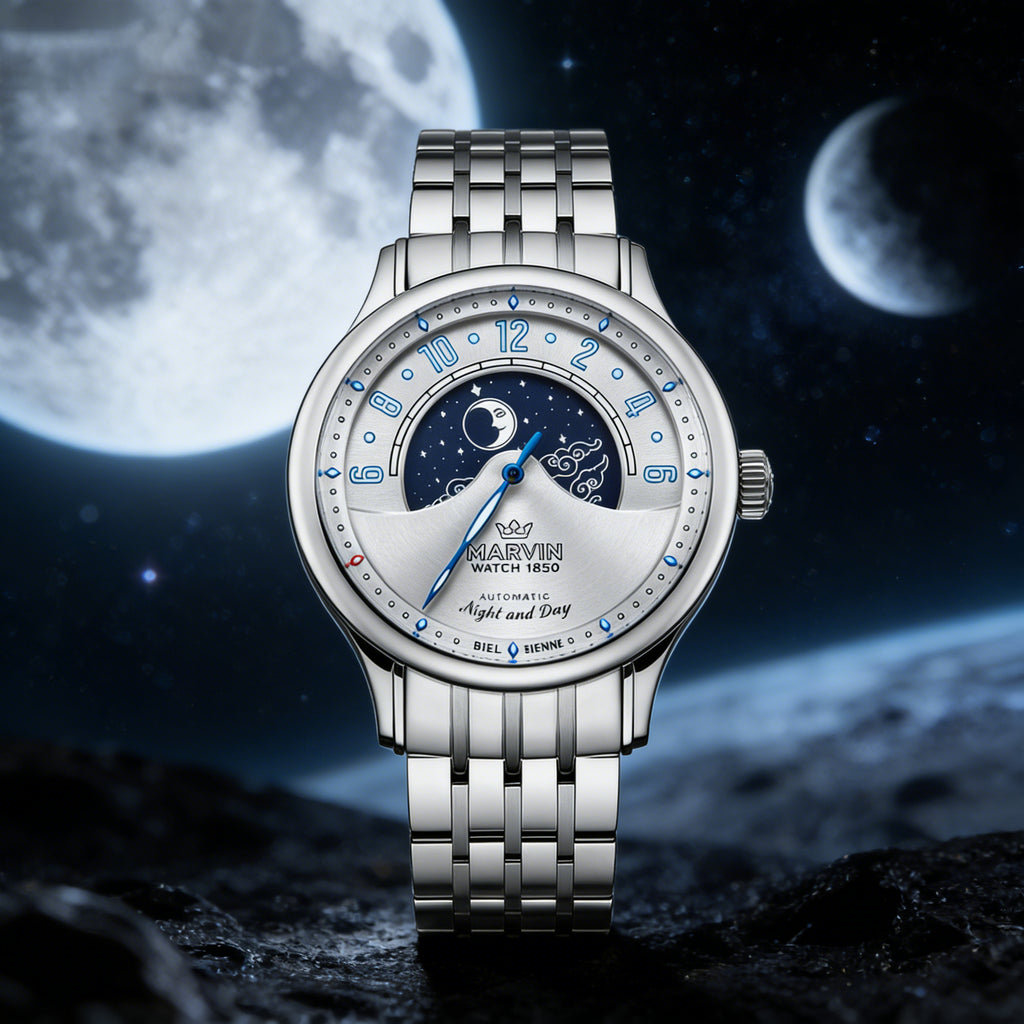 Malton Round "Mysterious Time" Automatic Moonphase
