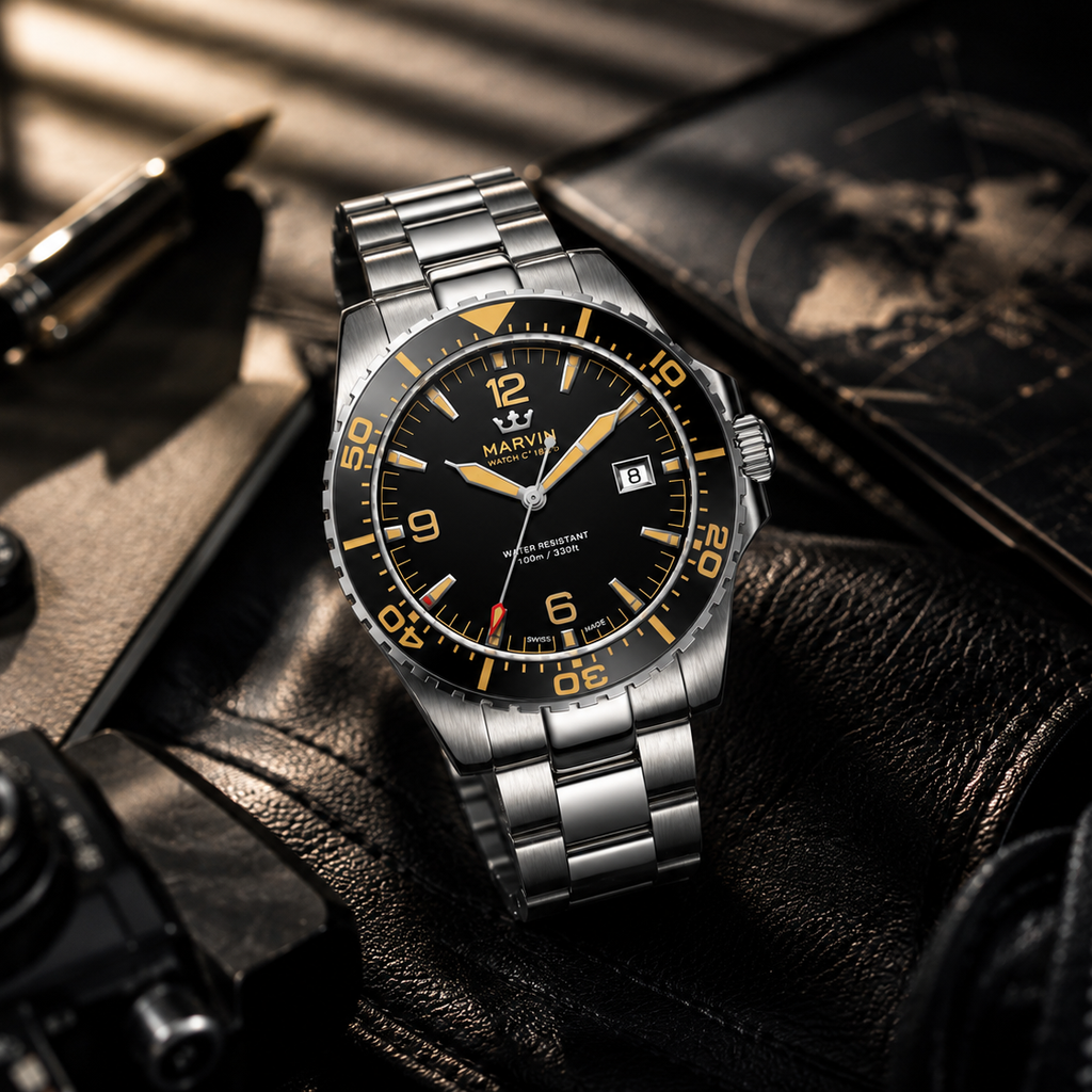 Diver Automatic Black Dial Stainless Steel Watch