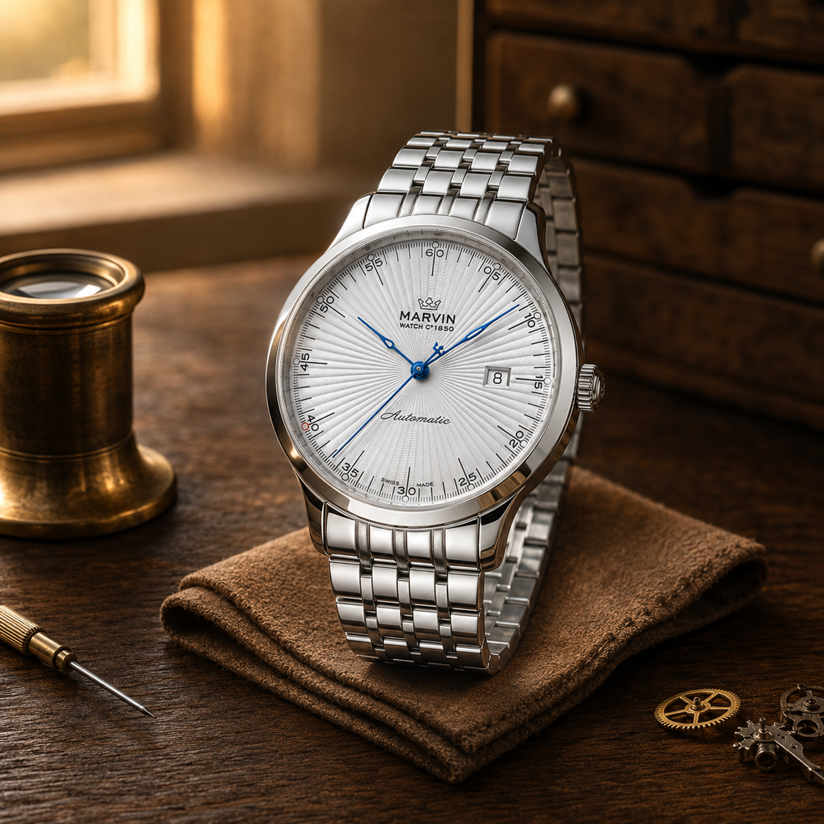 Malton Round Automatic Sunray Dial