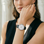 Malton Round Leather Dress Watch