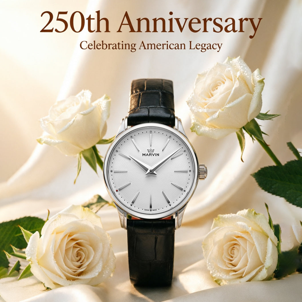 Malton Round Leather Dress Watch