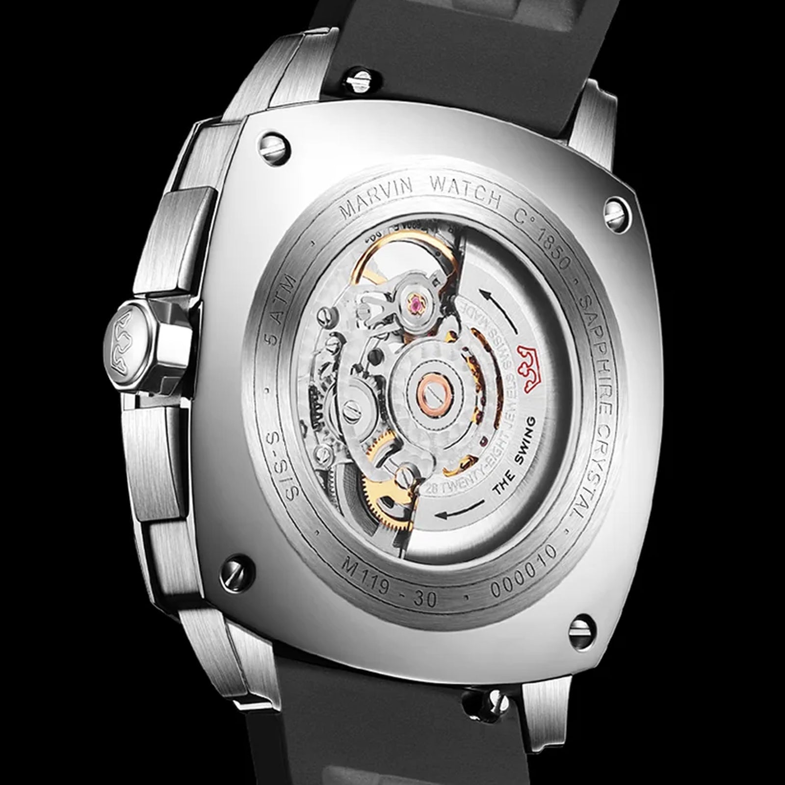Malton Cushion Mechanical Armor Skeleton Watch