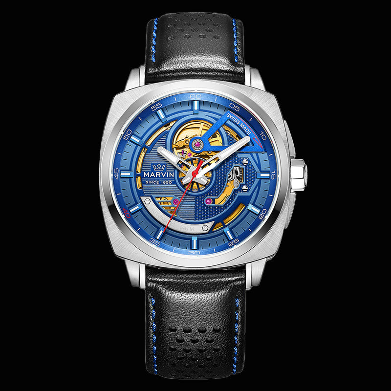Malton Cushion Mechanical Armor Skeleton Watch
