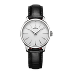 Malton Round Leather Dress Watch