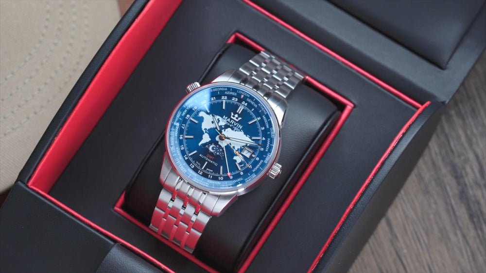  @SoCal Watch Reviews wearing a Marvin watch